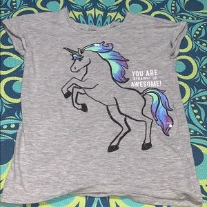 Gray crossed tee from justice